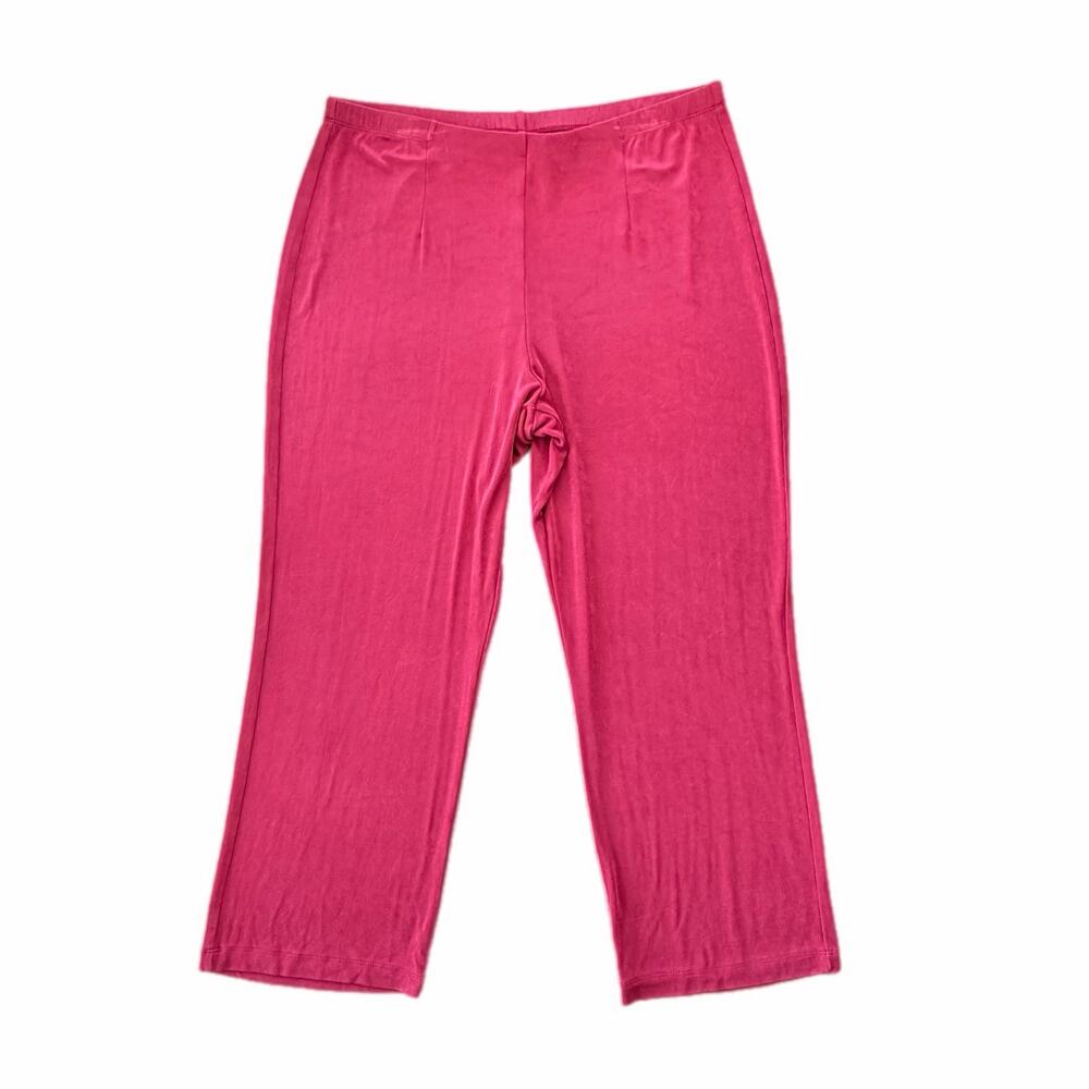 Chico’s 3 SHORT Pink Pull On Elastic Comfort Lagenlook Vacation Travelers Pants